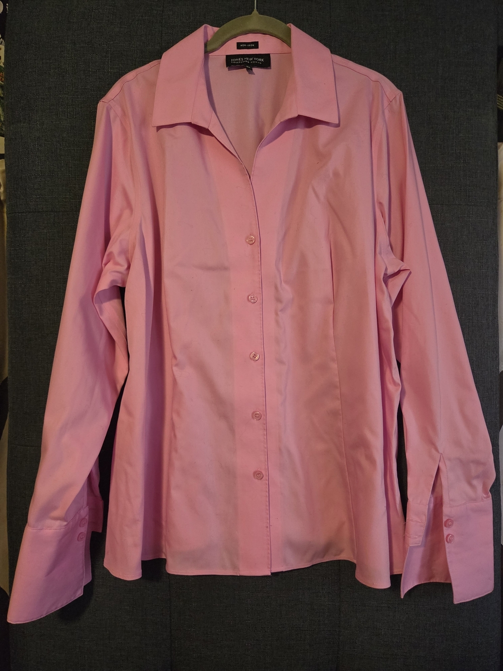 New York & Company Women's Pink Button-Up Shirt